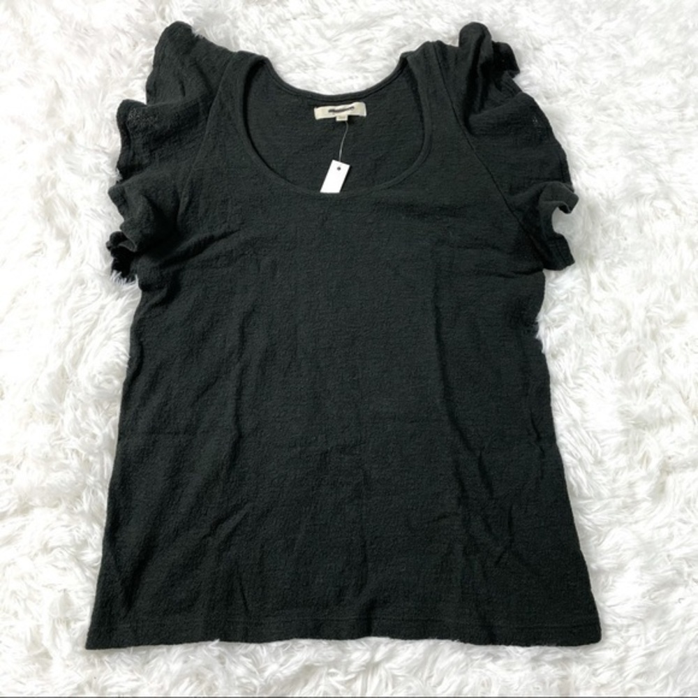 New Madewell Texture & Thread Ruffle Sleeve - Picture 2 of 7